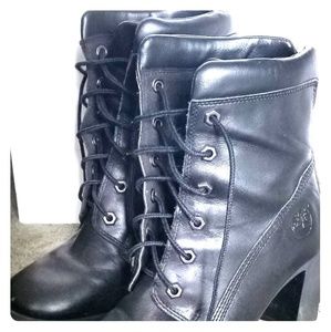 Timberland Women Anime Black Boots